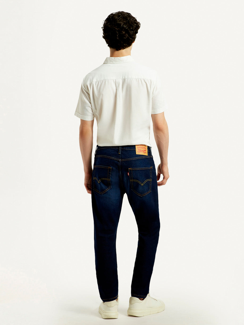 Men's 512 Dark Blue Slim Tapered Fit Mid Rise Jeans - Back View