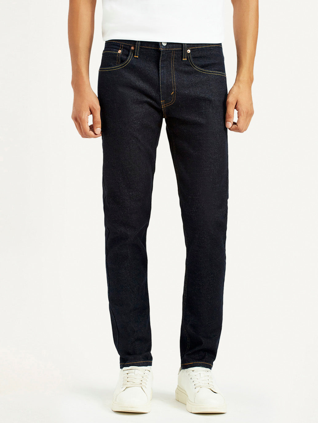 Men's 512 Dark Indigo Slim Tapered Fit Mid Rise Jeans - Front View