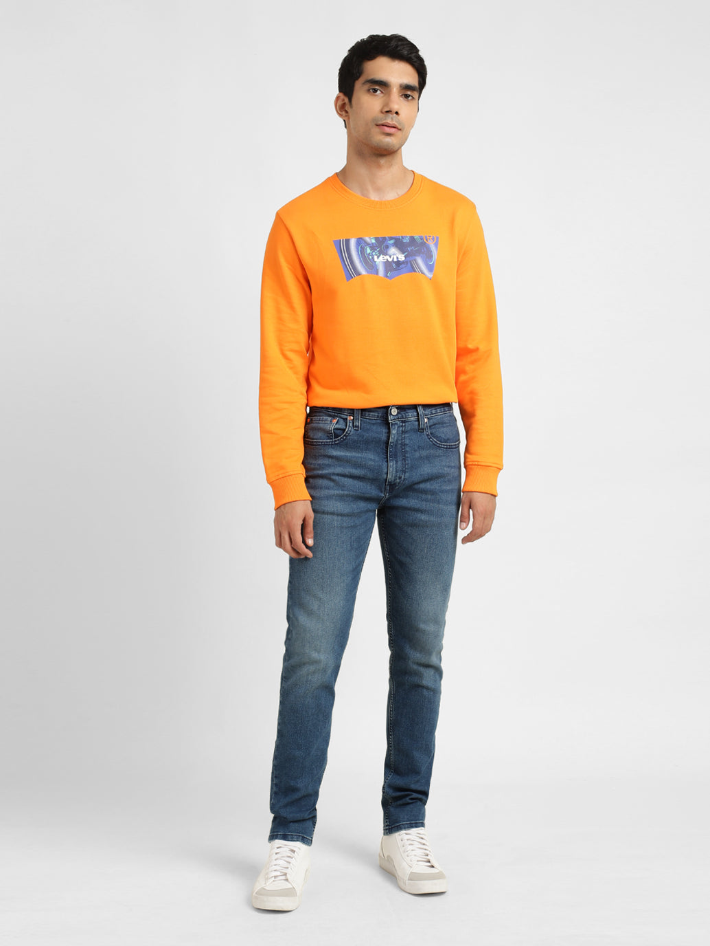 Men's 512 Blue Slim Tapered Fit Mid Rise Jeans