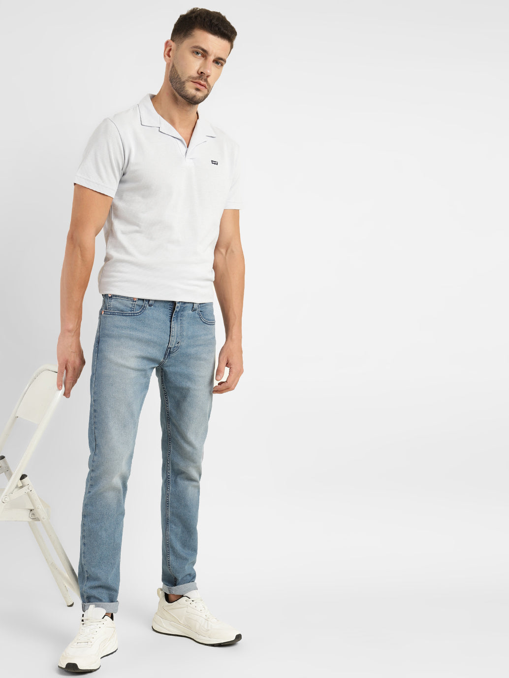 Men's 512 Blue Slim Tapered Fit Mid Rise Jeans - 8e8e2942-8047-4c7f-9f30-b207cda05eac View