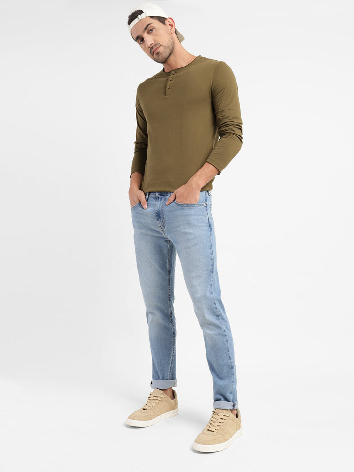 Men's 512 Blue Slim Tapered Fit Mid Rise Jeans