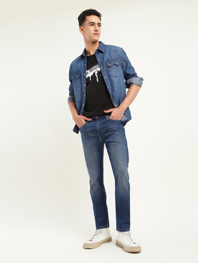 levi's Men's 512 Blue Slim Tapered Fit Mid Rise Jeans-picture-13