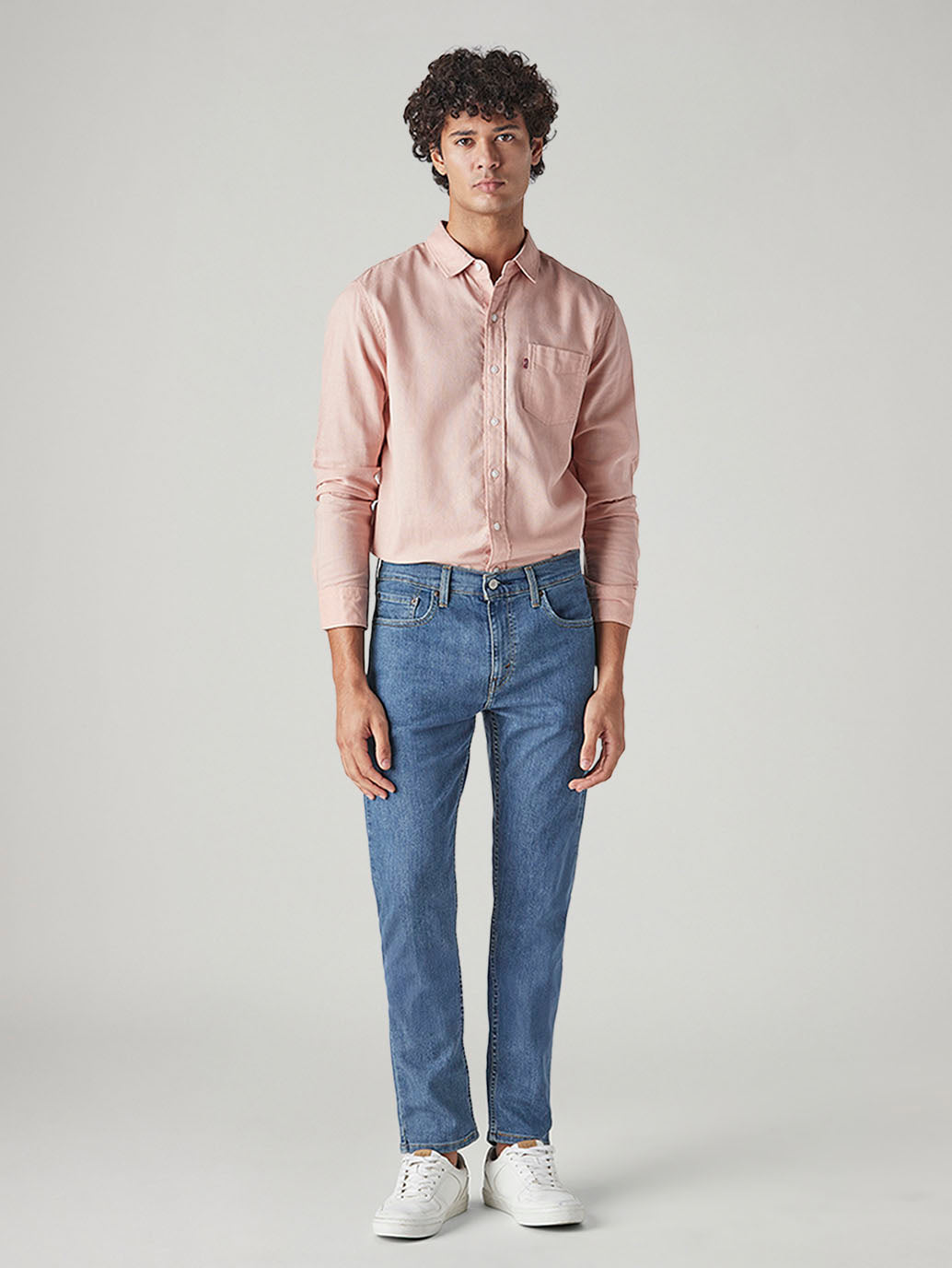 Men's 512 Blue Slim Tapered Fit Mid Rise Jeans - Front View