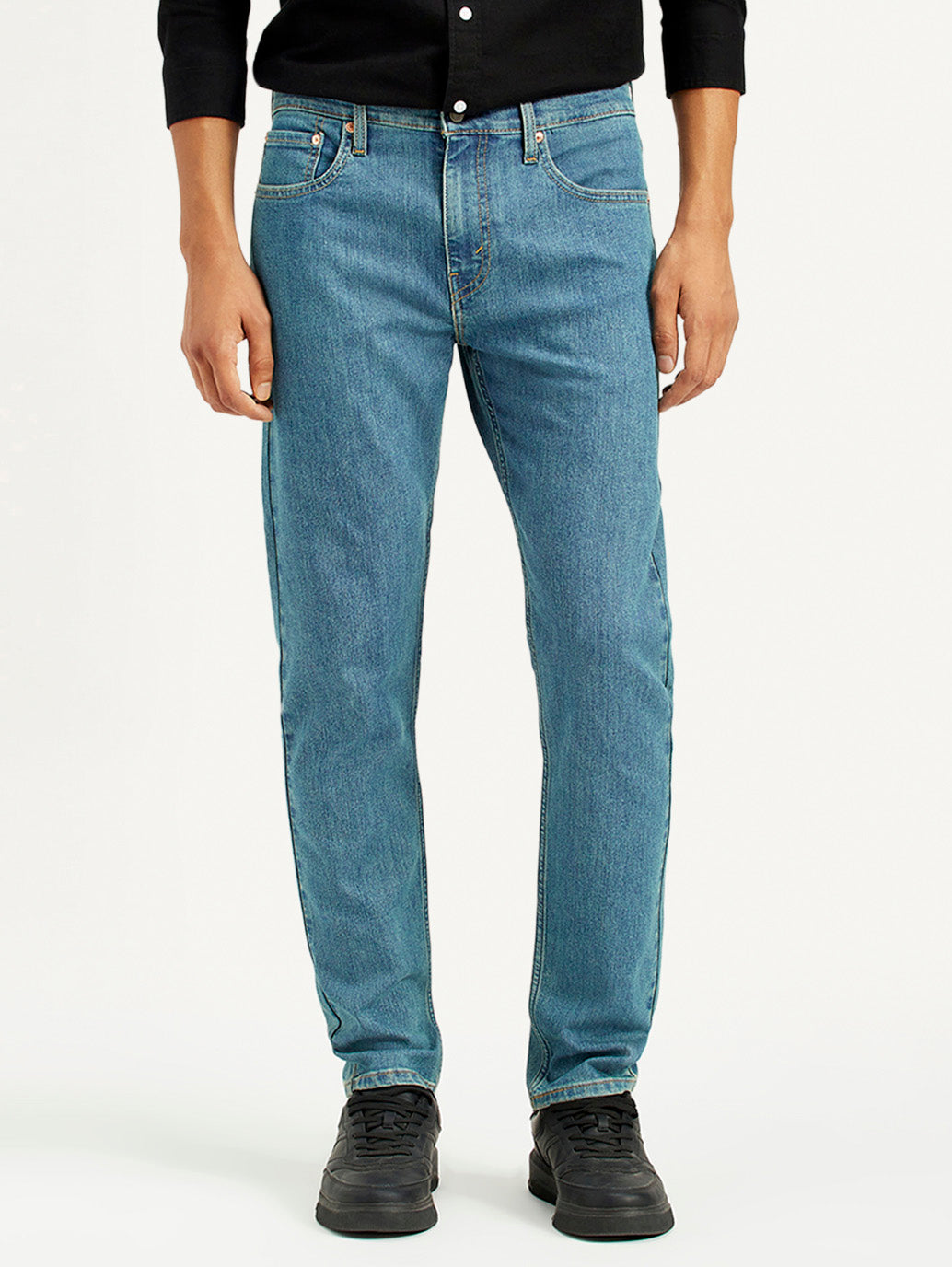 Men's 512 Blue Slim Tapered Fit Mid Rise Jeans - Front View