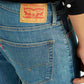 Men's 512 Blue Slim Tapered Fit Mid Rise Jeans - Detail View