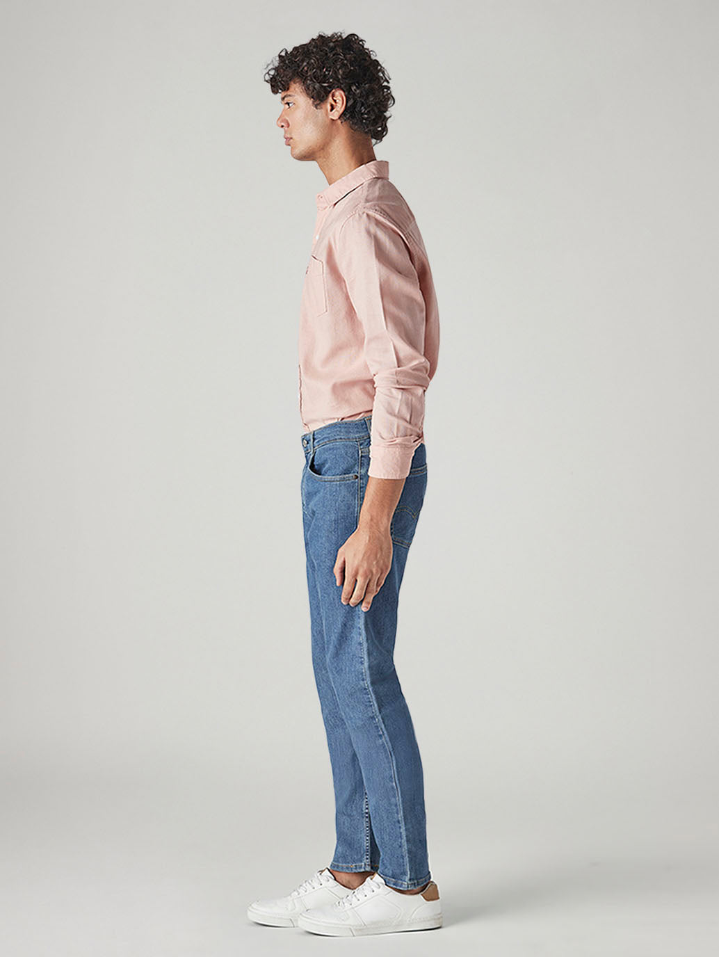 Men's 512 Blue Slim Tapered Fit Mid Rise Jeans - Side View