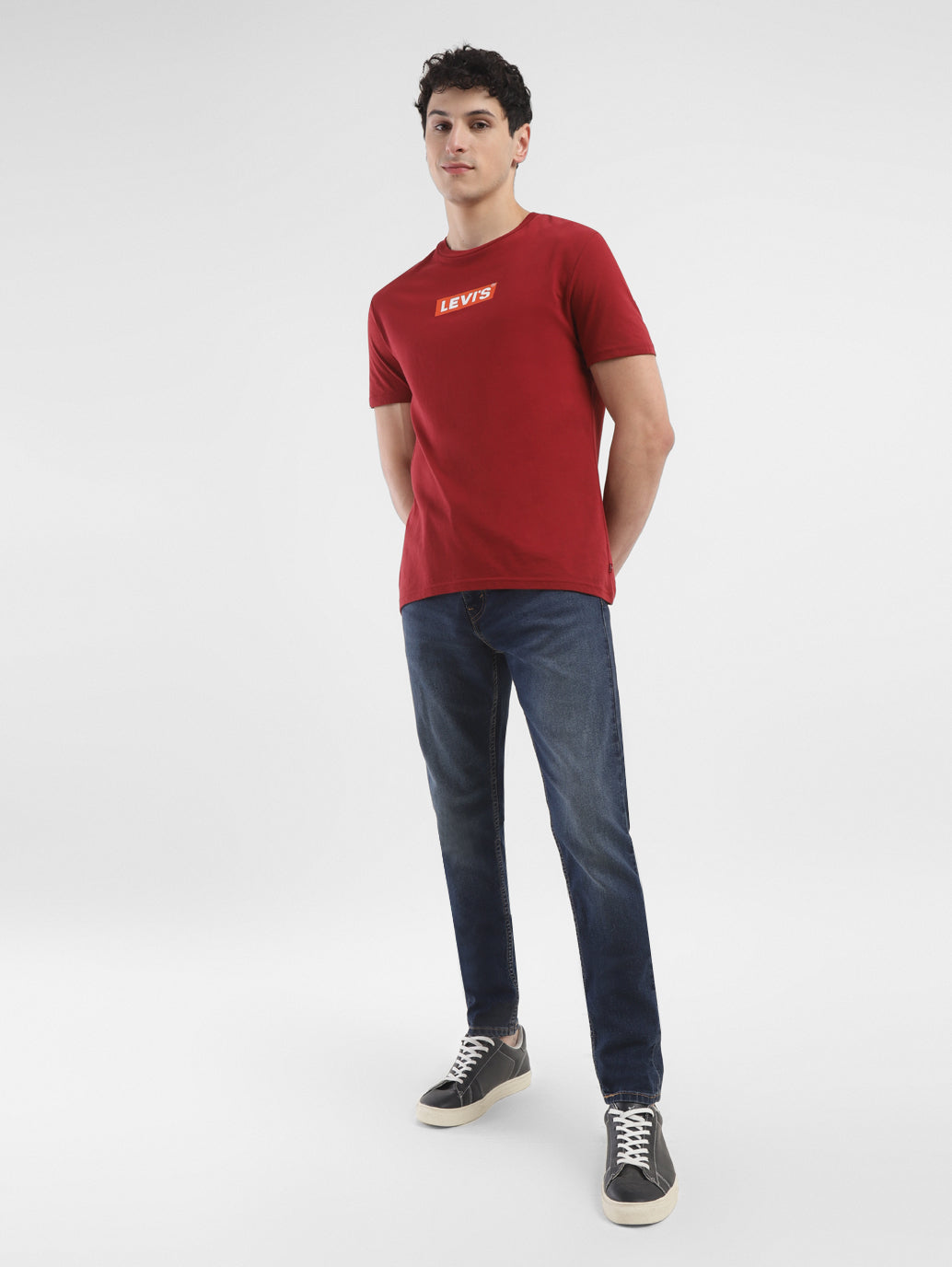 Men's 512 Navy Blue Slim Tapered Fit Mid Rise Jeans