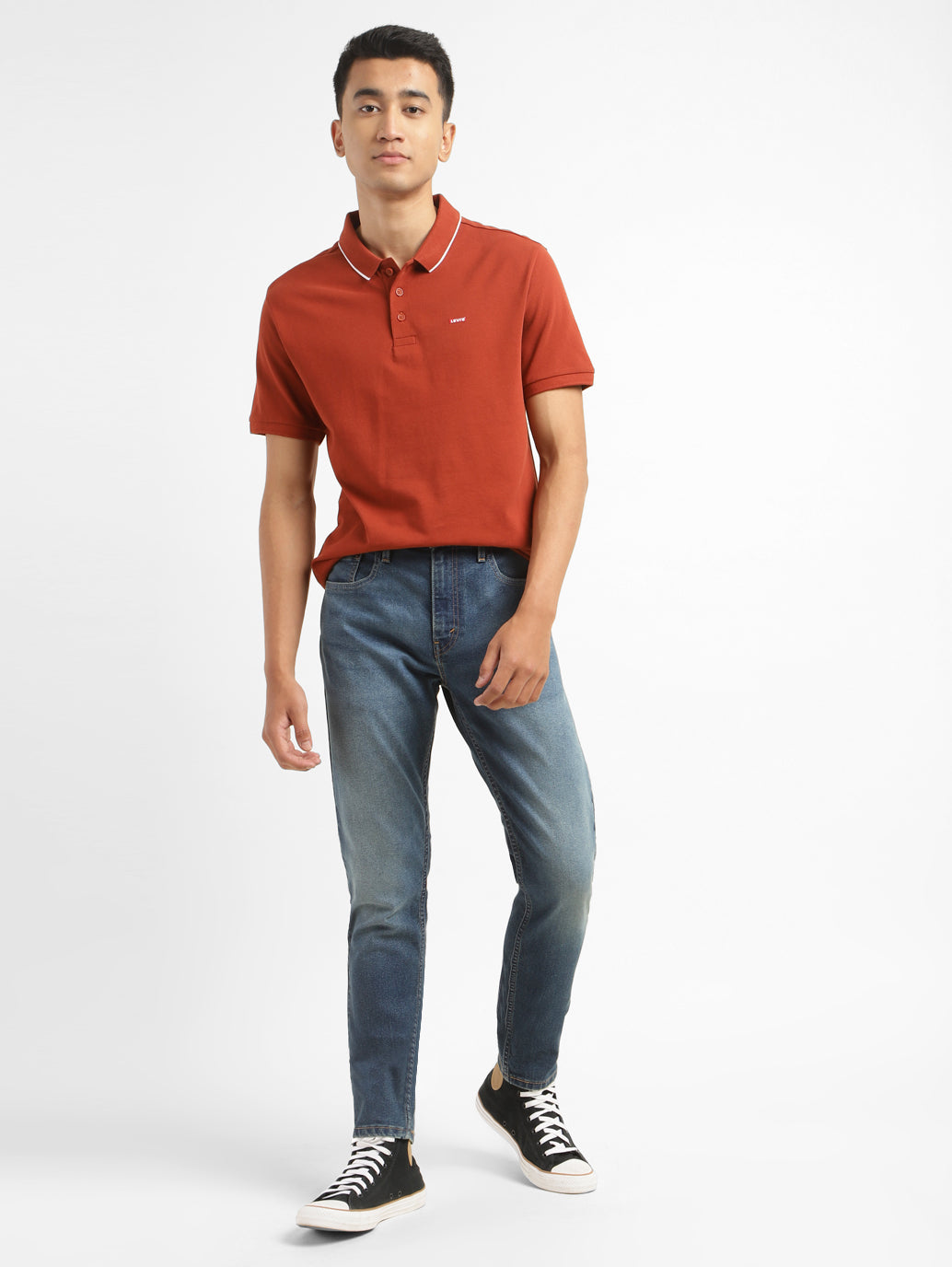 Men's 512 Blue Slim Tapered Fit Mid Rise Jeans