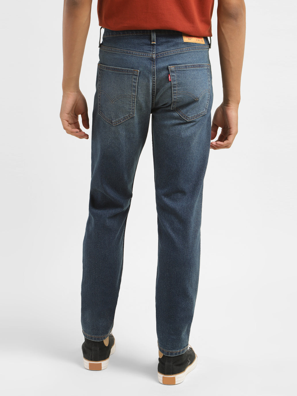 Men's 512 Blue Slim Tapered Fit Mid Rise Jeans - 13c9f023-05e9-4d72-95a7-7d7390680be3 View