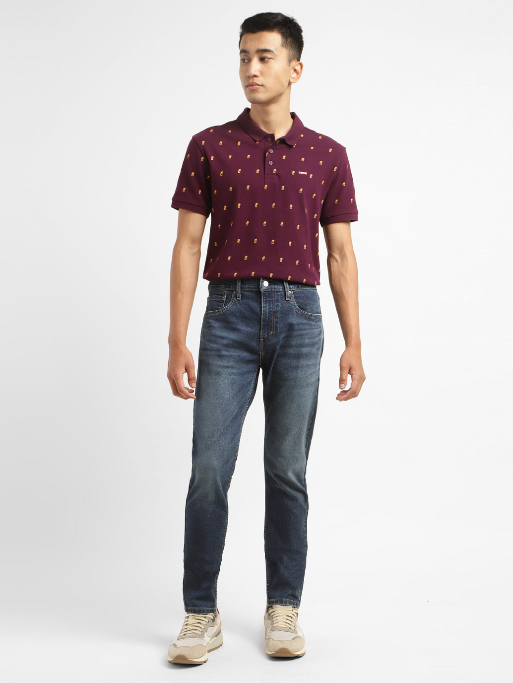 Men's 512 Blue Slim Tapered Fit Mid Rise Jeans