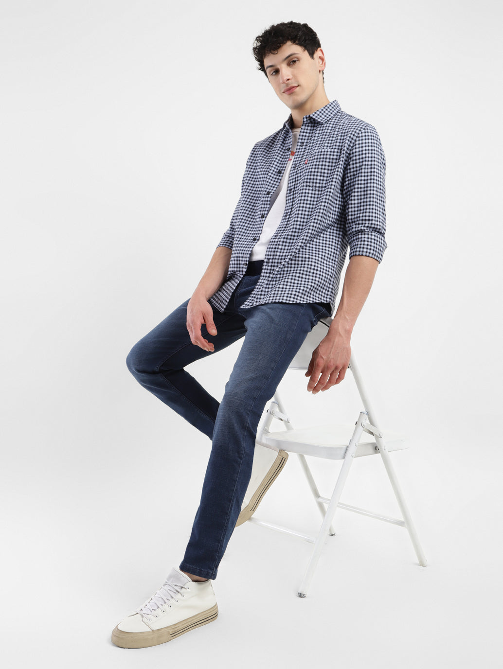 Men's 512 Blue Slim Tapered Fit Mid Rise Jeans