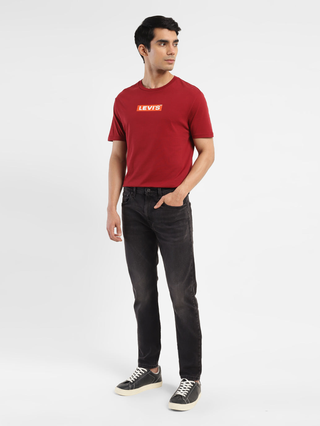 Men's 512 Black Slim Tapered Fit Mid Rise Jeans