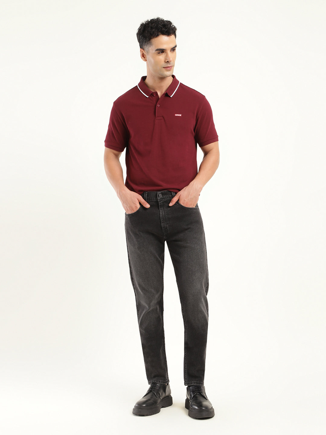 Men's 512 Black Slim Tapered Fit Mid Rise Jeans