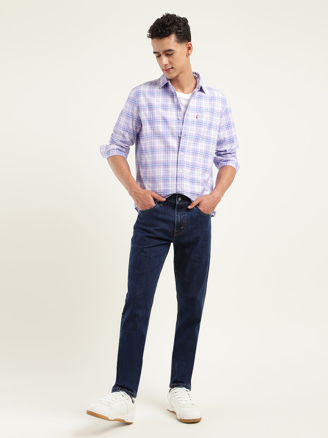 Men's 512 Blue Slim Tapered Fit Mid Rise Jeans