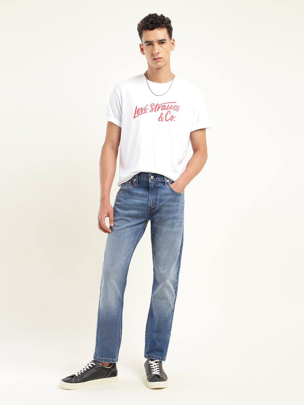 Men's 512 Blue Slim Tapered Fit Mid Rise Jeans
