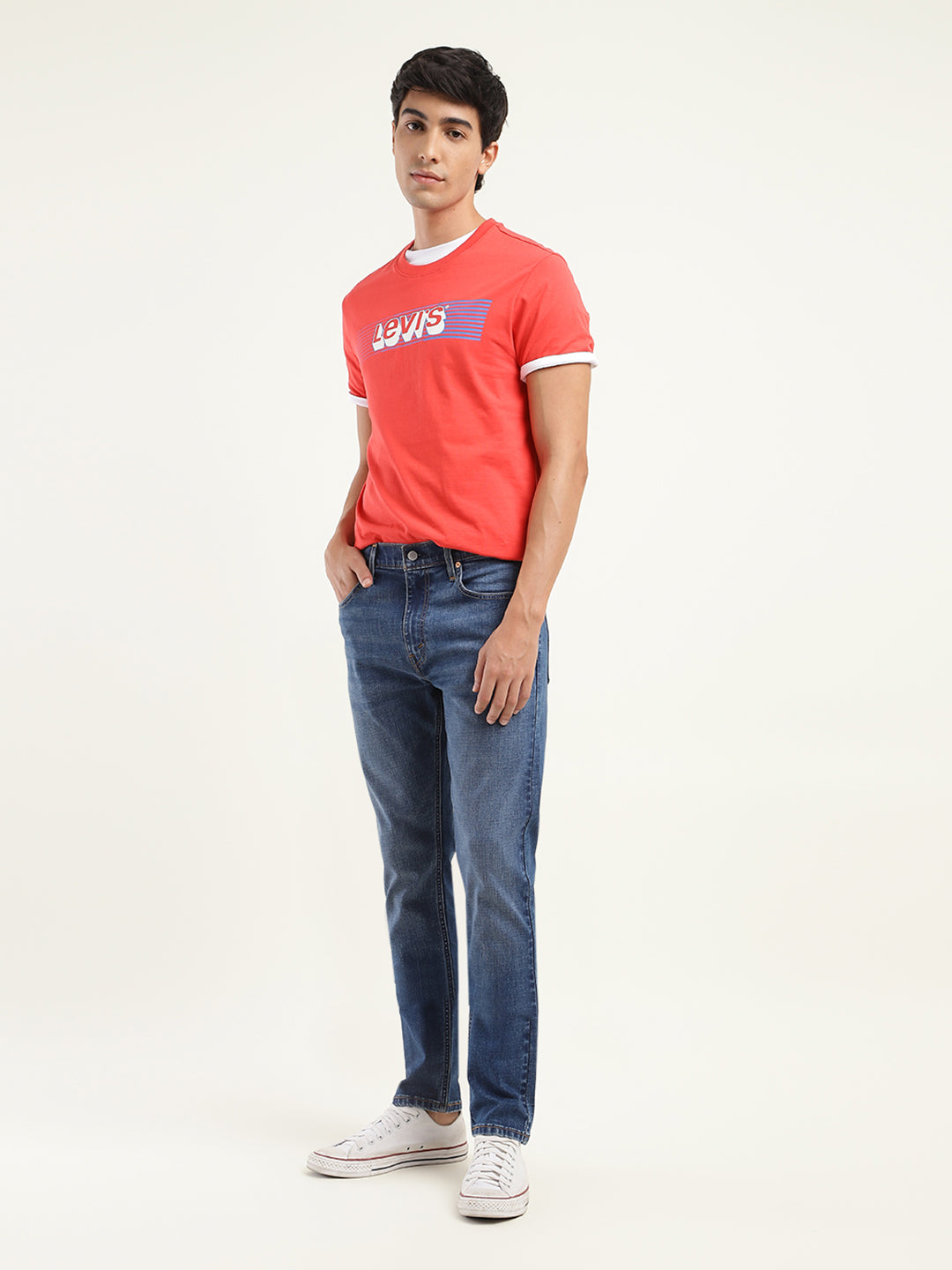 Men's 512 Blue Slim Tapered Fit Mid Rise Jeans