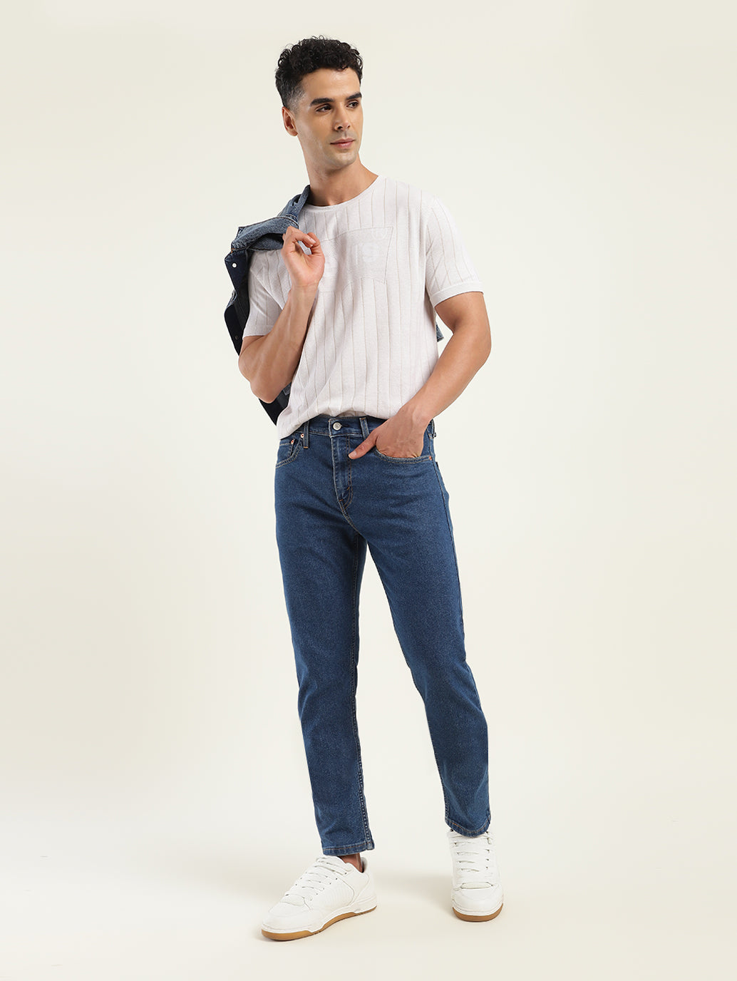 Men's 512 Blue Slim Tapered Fit Mid Rise Jeans