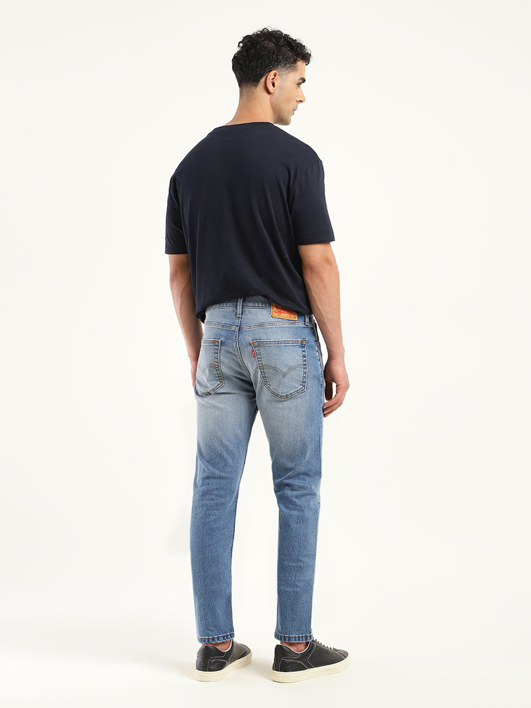 Men's 512 Blue Slim Tapered Fit Mid Rise Jeans - Back View