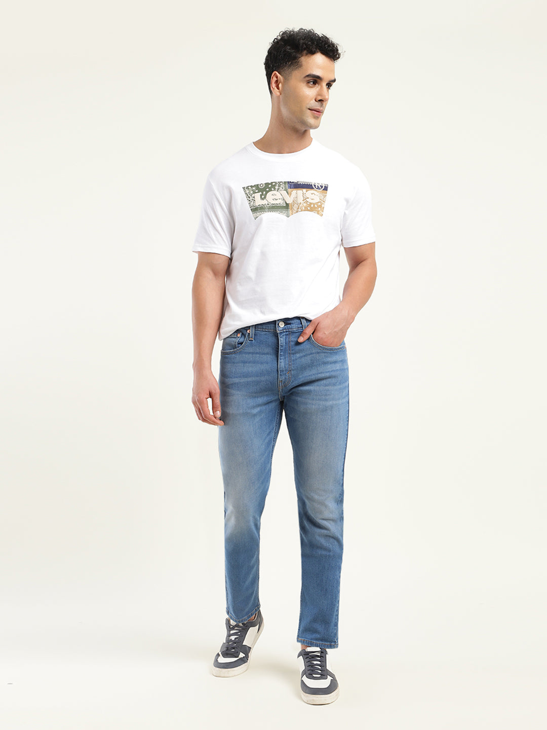 Men's 512 Blue Slim Tapered Fit Mid Rise Jeans