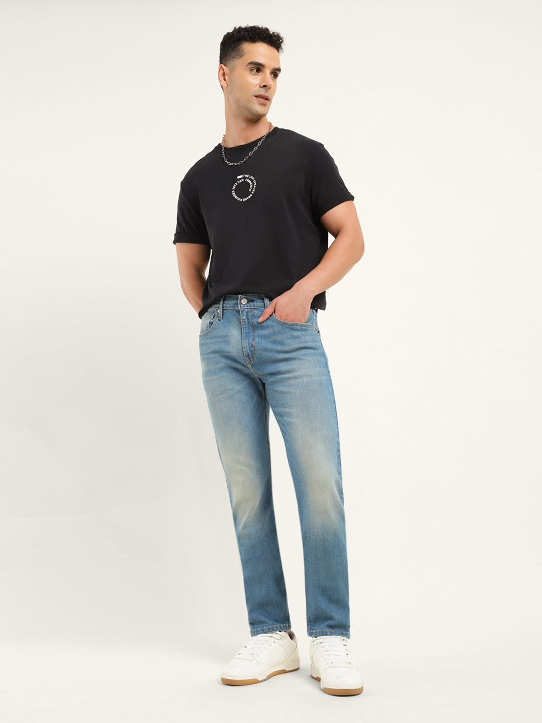 Men's 512 Blue Slim Tapered Fit Mid Rise Jeans