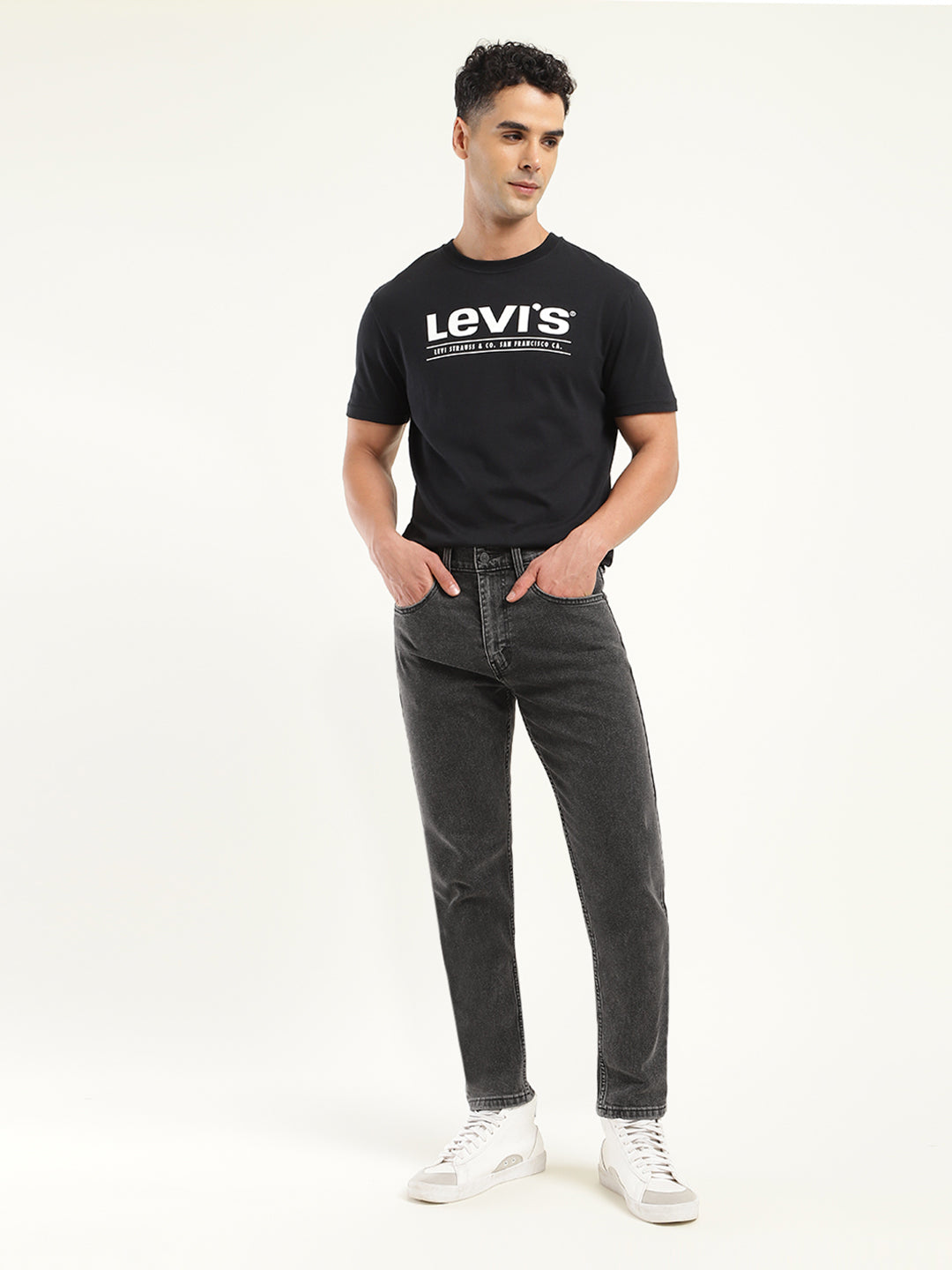 Men's 512 Black Slim Tapered Fit Mid Rise Jeans