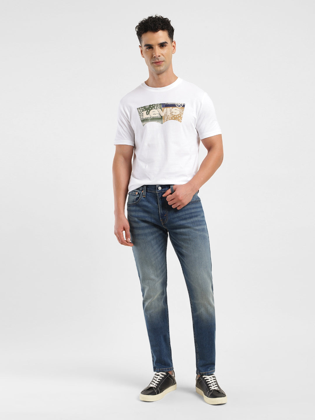 Men's 512 Blue Slim Tapered Fit Mid Rise Jeans