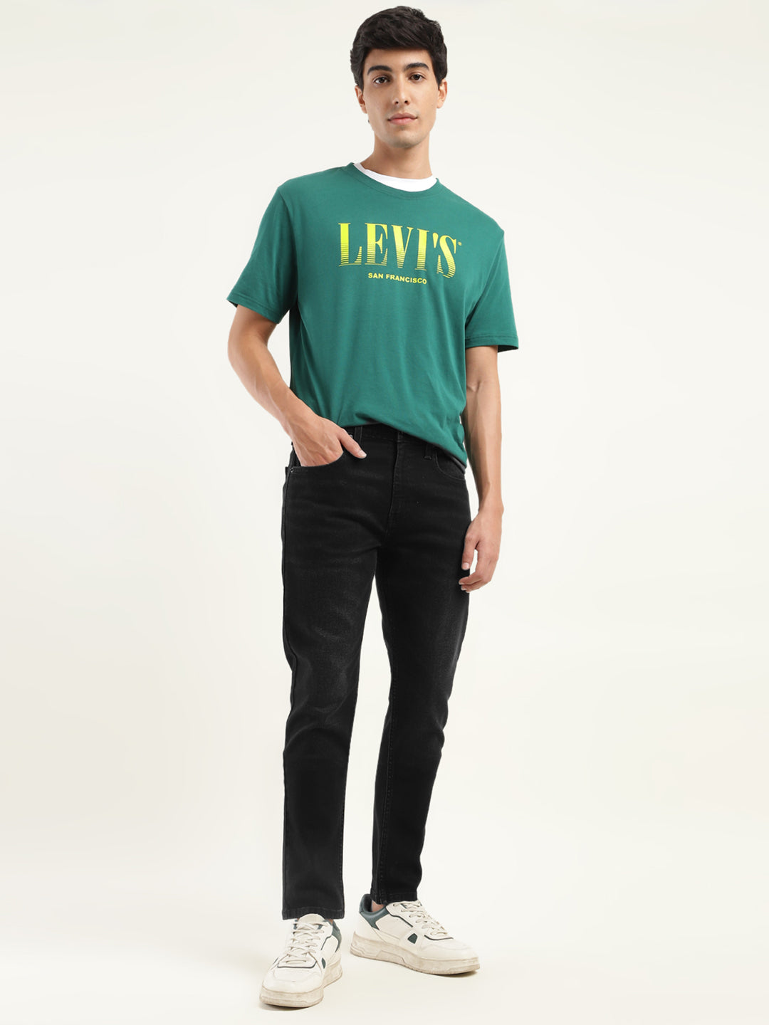 Men's 512 Black Slim Tapered Fit Mid Rise Jeans