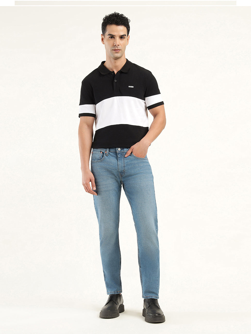 Men's 512 Indigo Slim Tapered Fit Mid Rise Jeans - Front View