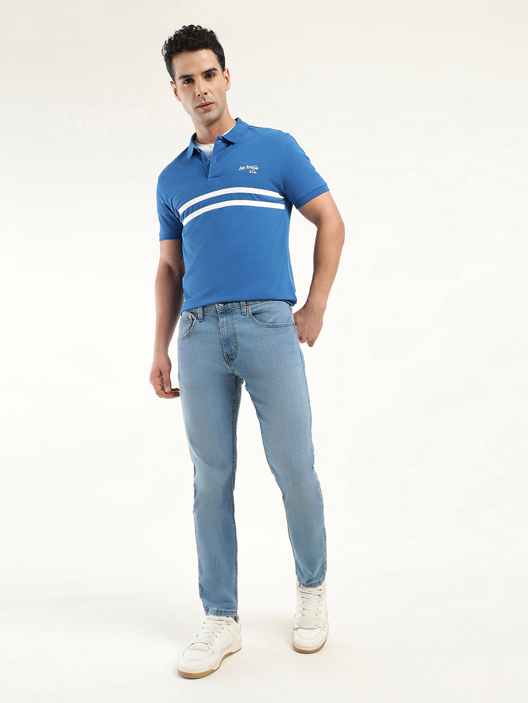 Men's 512 Indigo Slim Tapered Fit Mid Rise Jeans - shot View