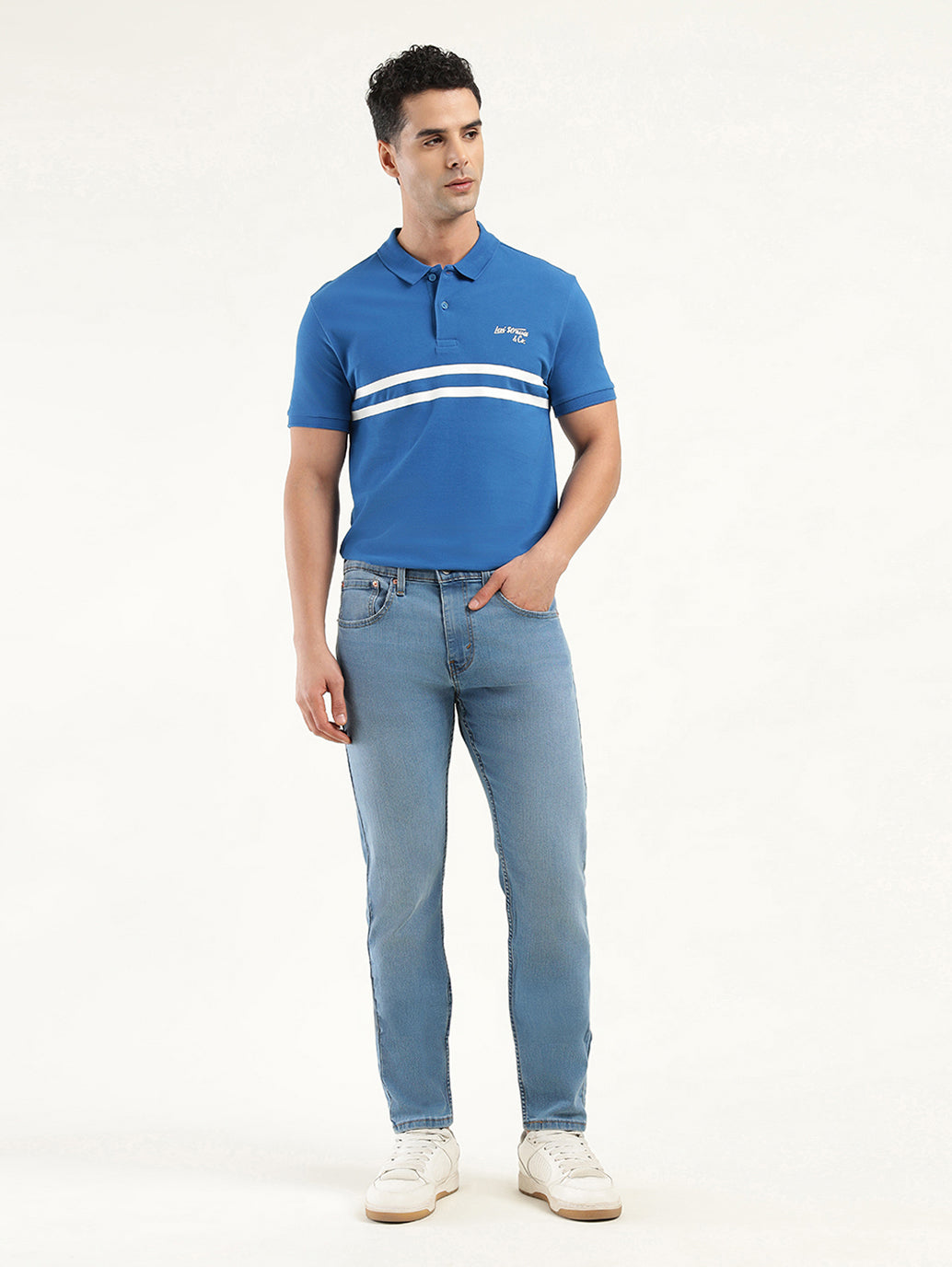 Men's 512 Indigo Slim Tapered Fit Mid Rise Jeans - Front View