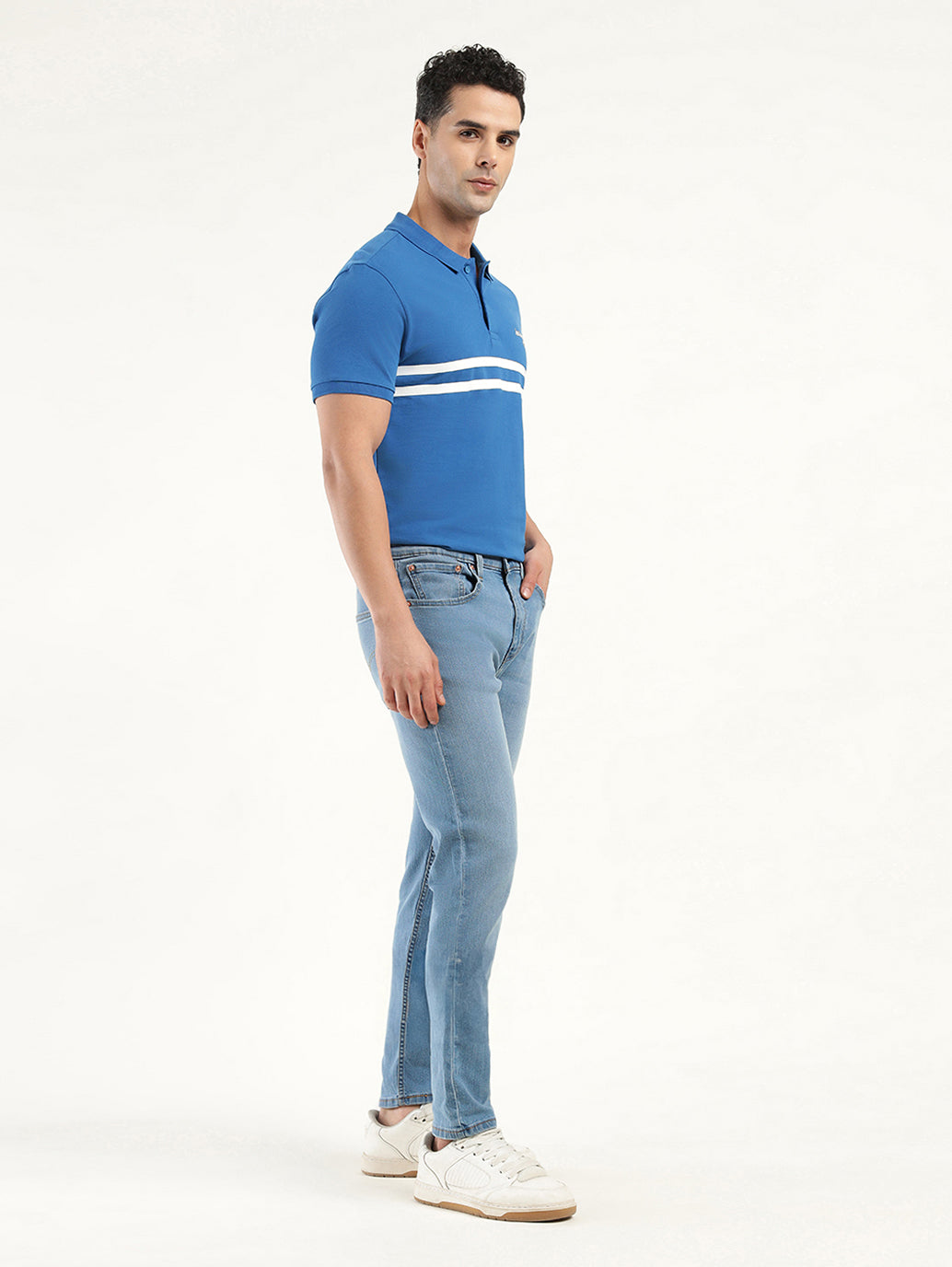 Men's 512 Indigo Slim Tapered Fit Mid Rise Jeans - Side View