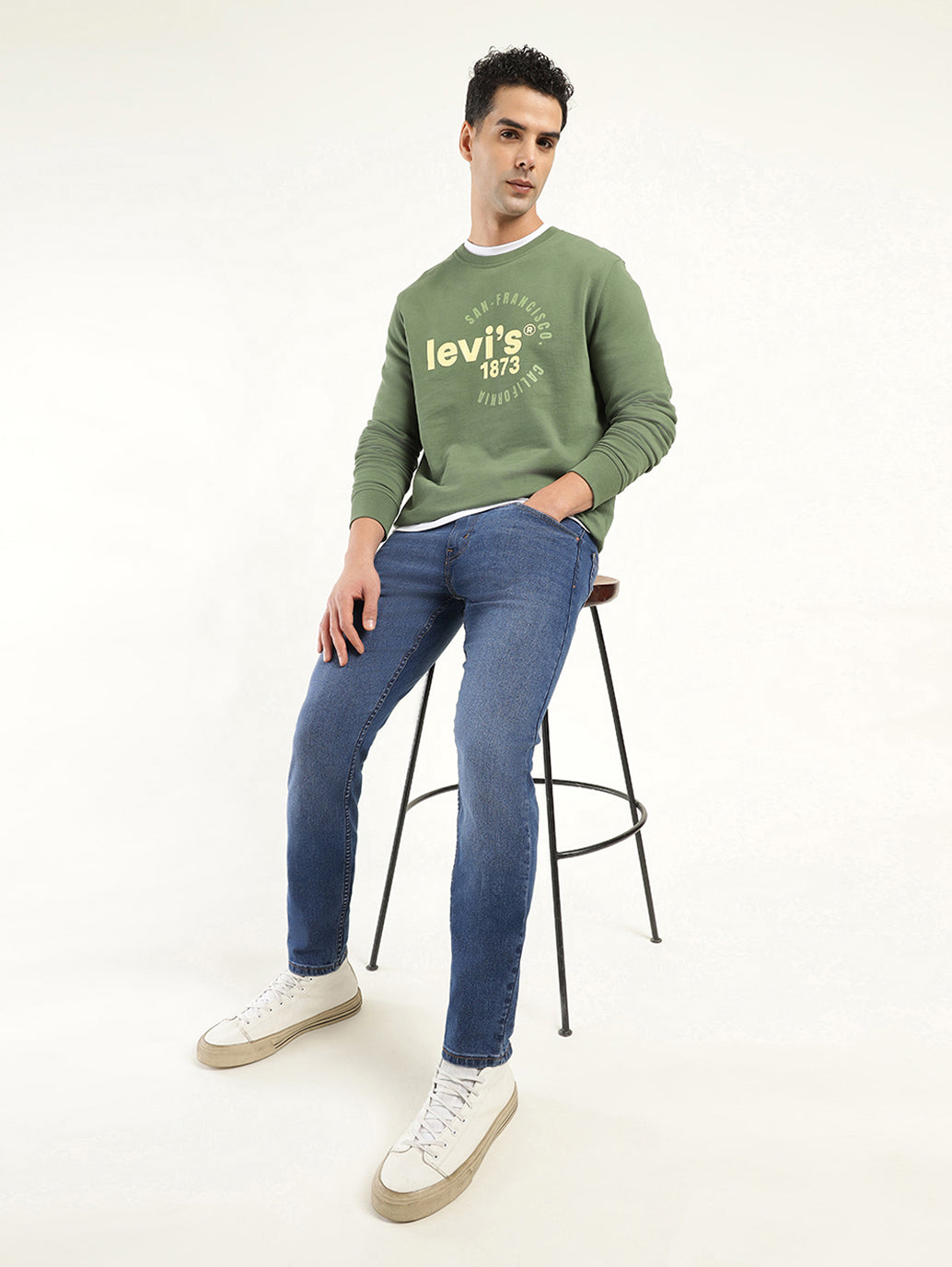 Men's 512 Indigo Slim Tapered Fit Mid Rise Jeans - shot View