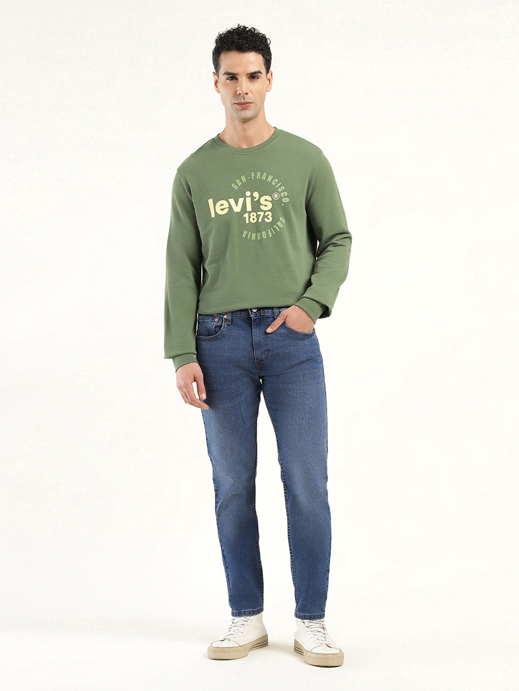 Men's 512 Indigo Slim Tapered Fit Mid Rise Jeans - Front View