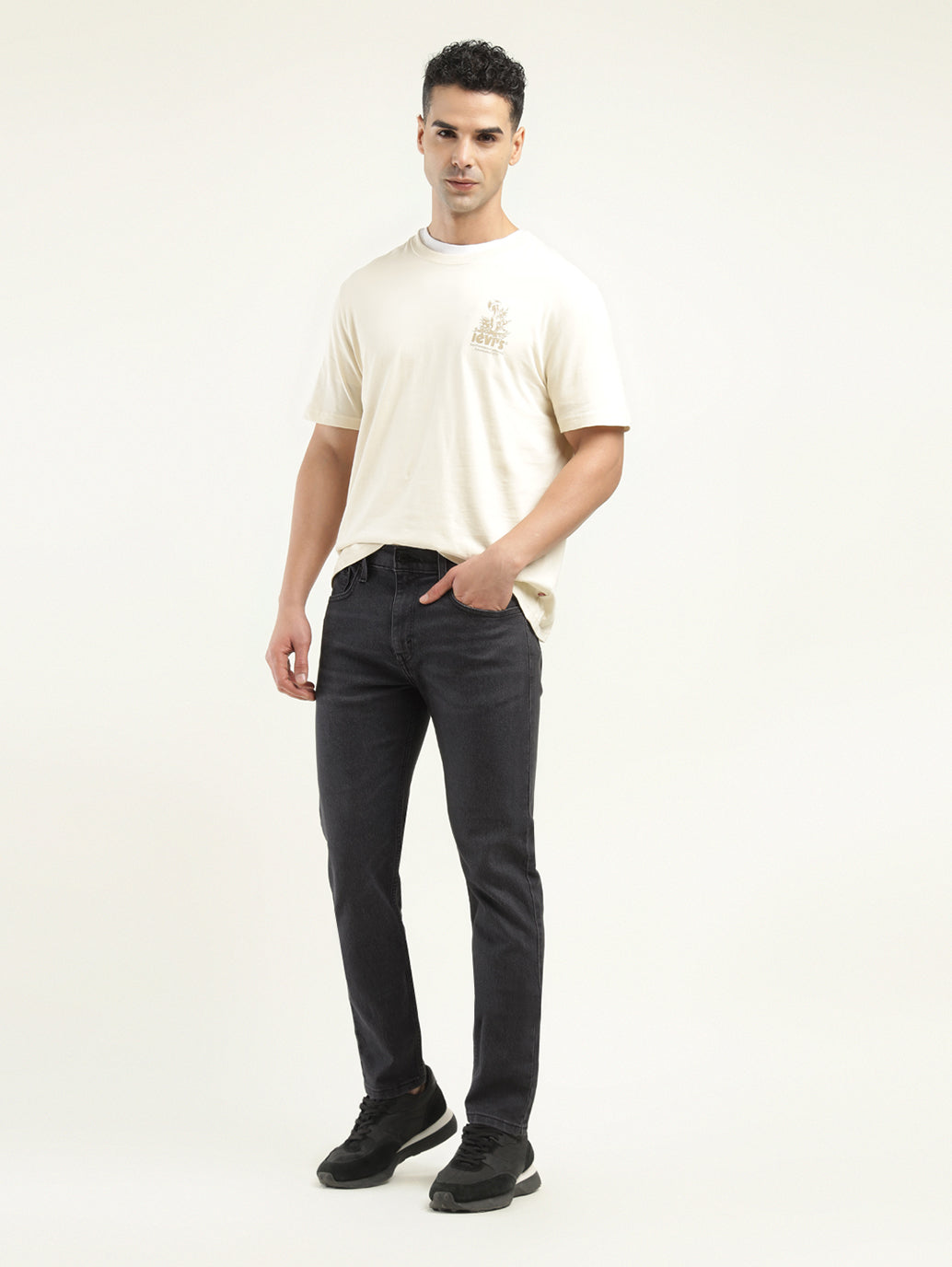 Men's 512 Black Slim Tapered Fit Mid Rise Jeans