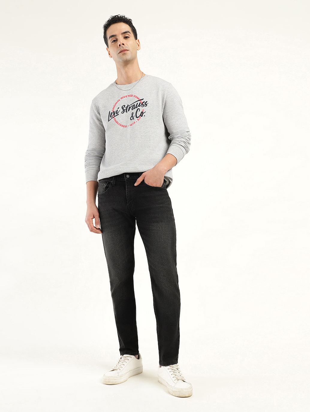 Men's 512 Black Slim Tapered Fit Mid Rise Jeans