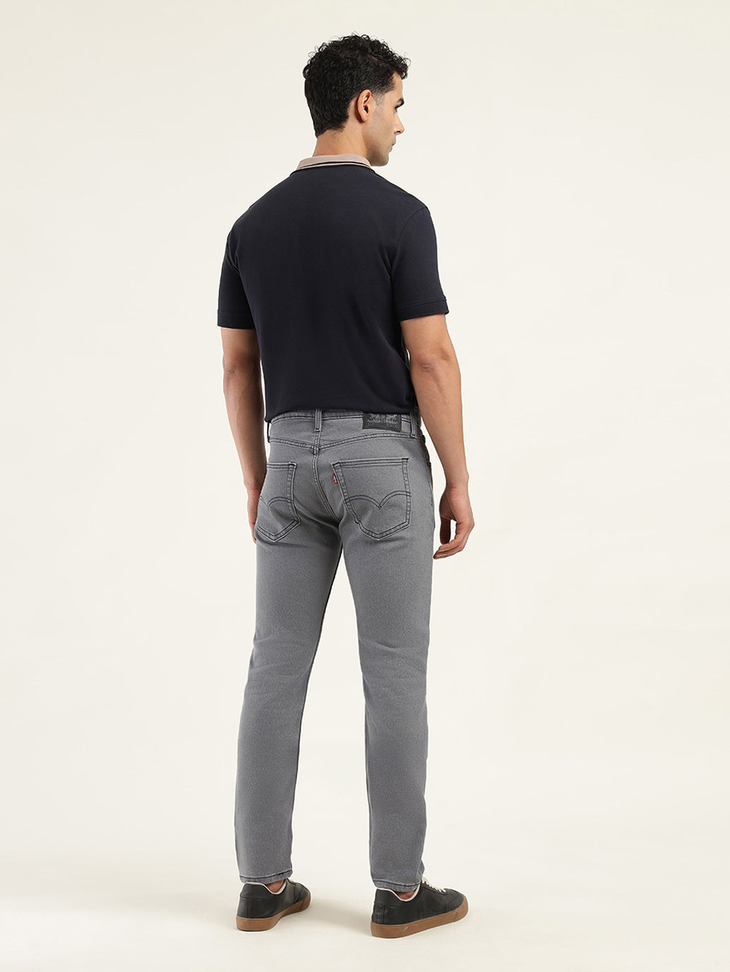 Men's 512 Charcoal Grey Slim Tapered Fit Mid Rise Jeans - Back View