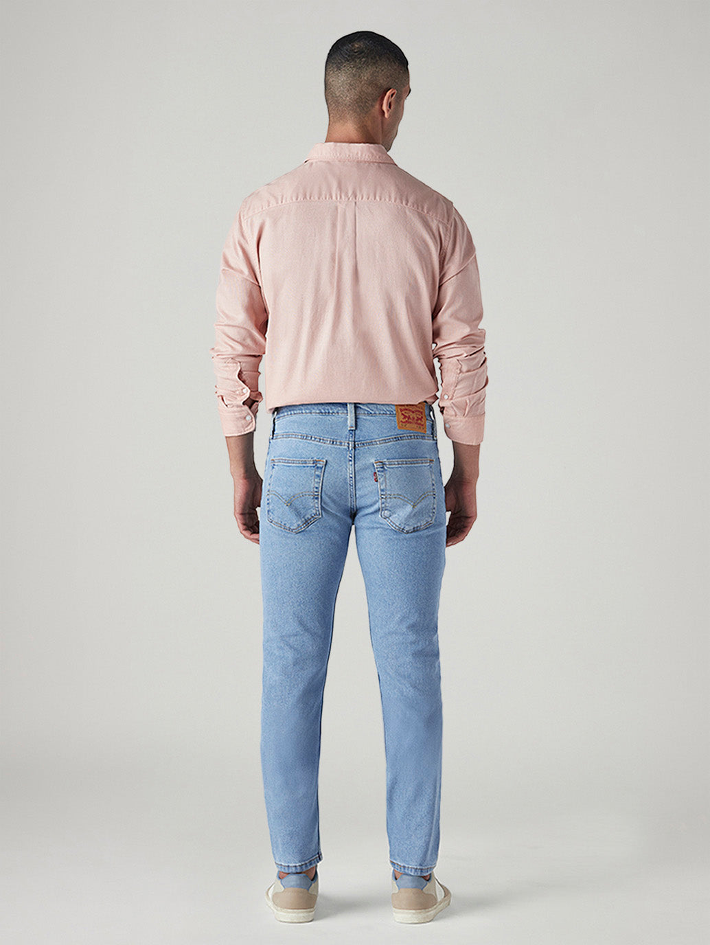 Men's 512 Light Blue Slim Tapered Fit Mid Rise Jeans - Back View