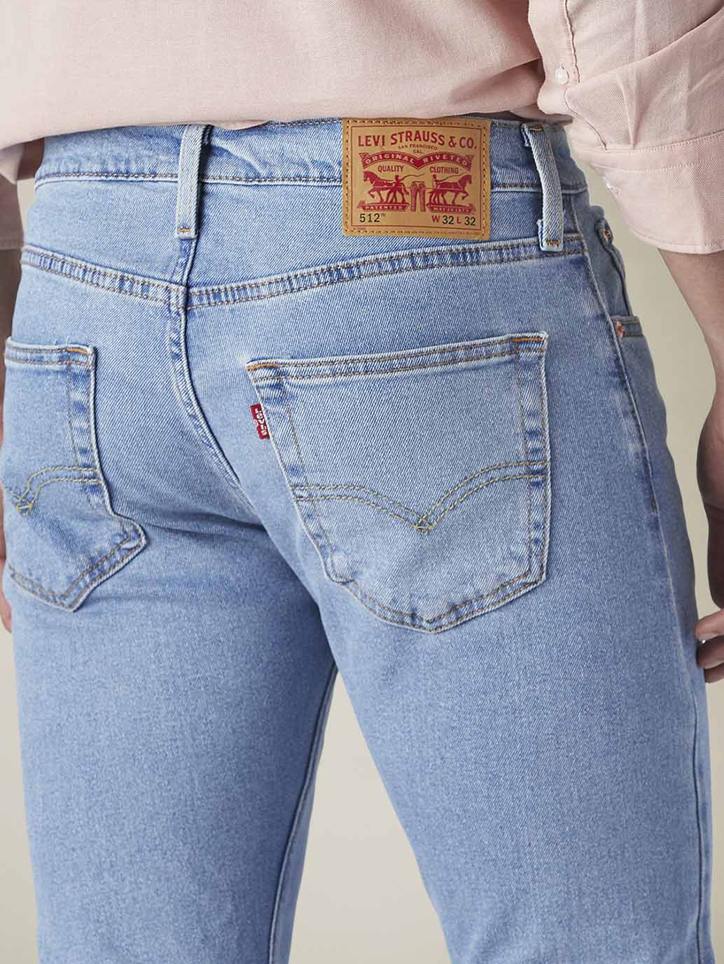 Men's 512 Light Blue Slim Tapered Fit Mid Rise Jeans - 5ca43c7f-2dc3-4586-b95c-e1a85e2b0574 View
