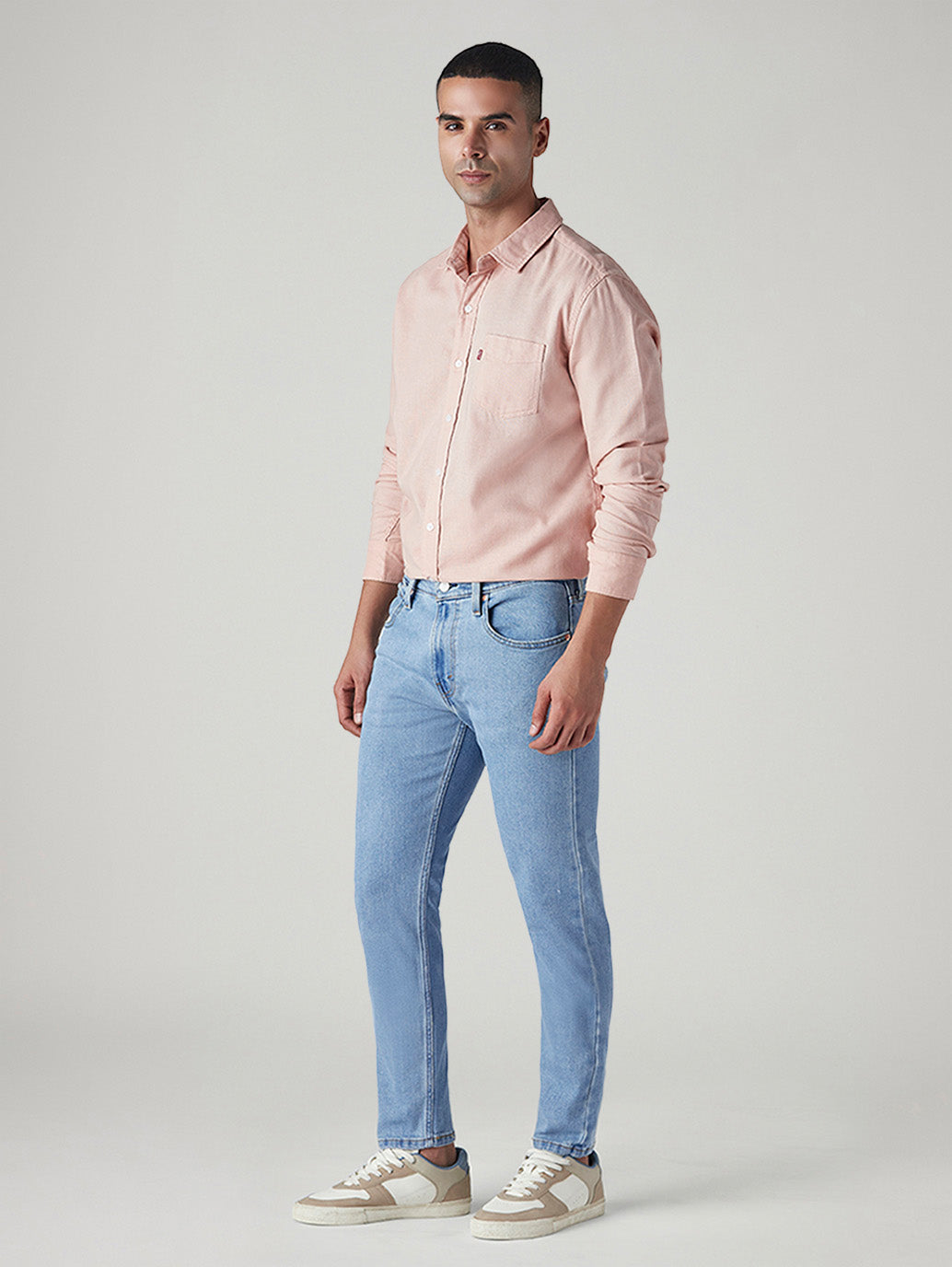 Men's 512 Light Blue Slim Tapered Fit Mid Rise Jeans - Side View