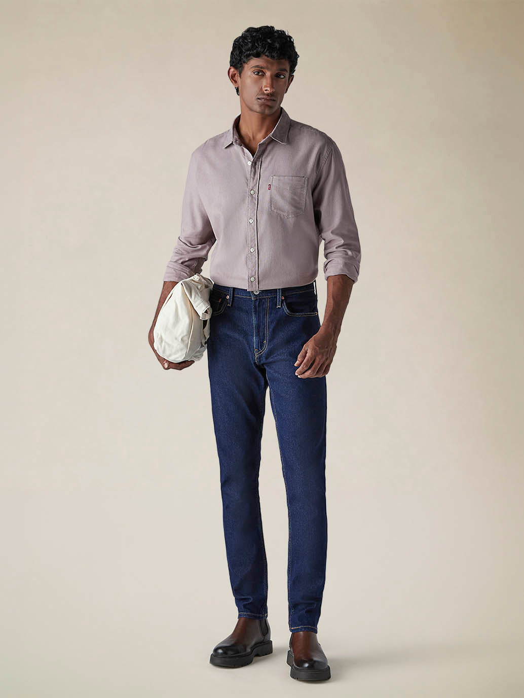Mens 512 Mid Rise Slim Tapered Fit Cotton Stretch Blend Jeans - Styleshot View