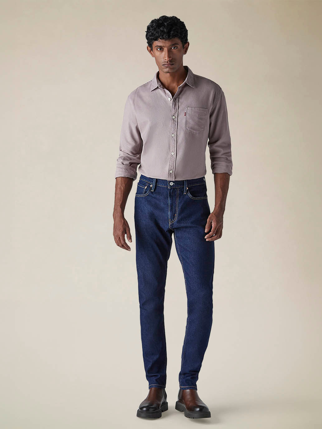 Mens 512 Mid Rise Slim Tapered Fit Cotton Stretch Blend Jeans - Front View