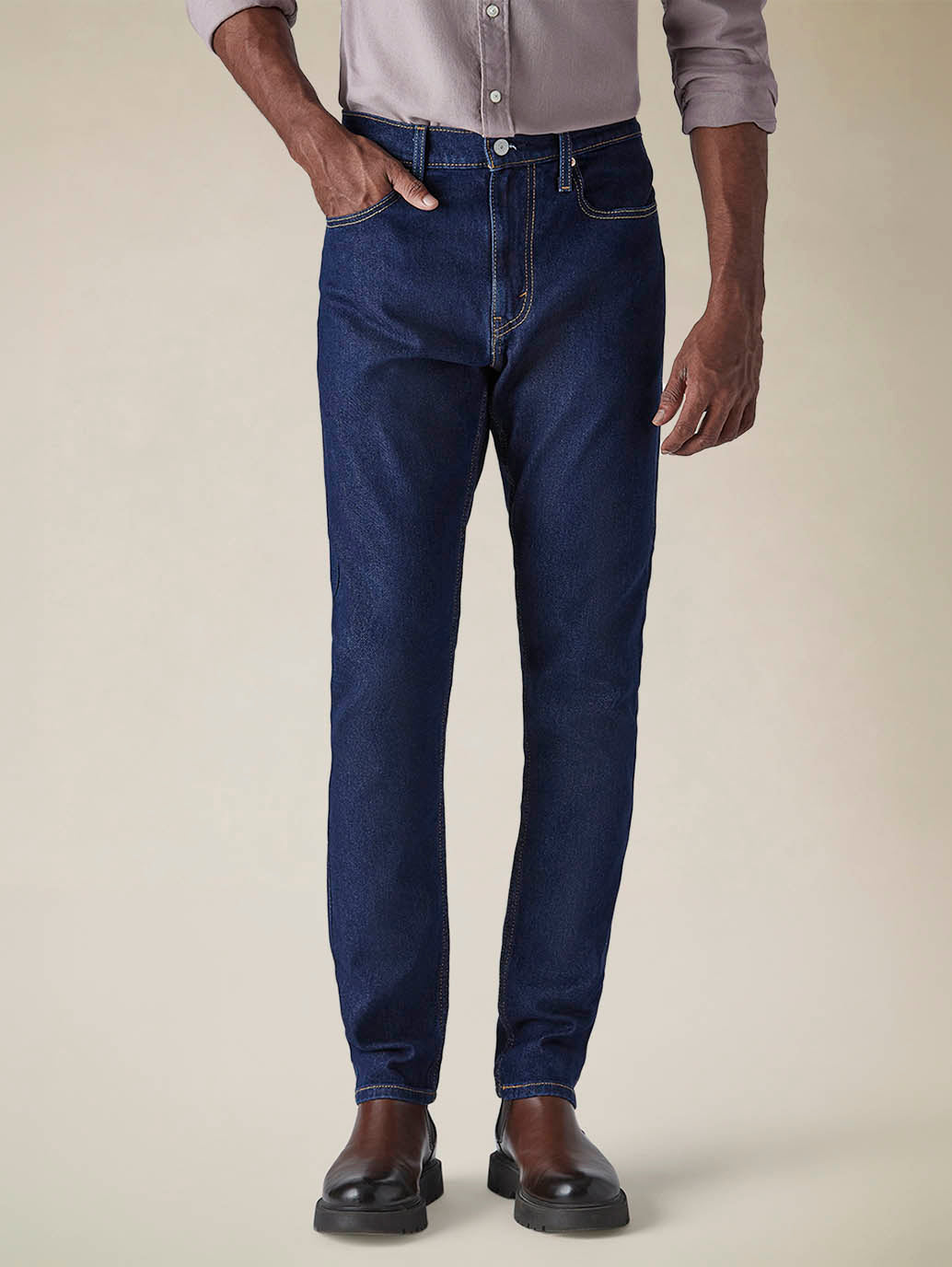 Mens 512 Mid Rise Slim Tapered Fit Cotton Stretch Blend Jeans - Front View