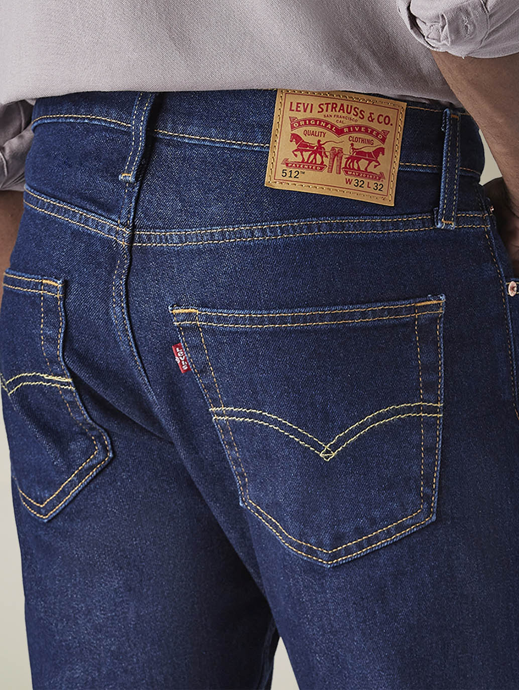 Mens 512 Mid Rise Slim Tapered Fit Cotton Stretch Blend Jeans - Detail View