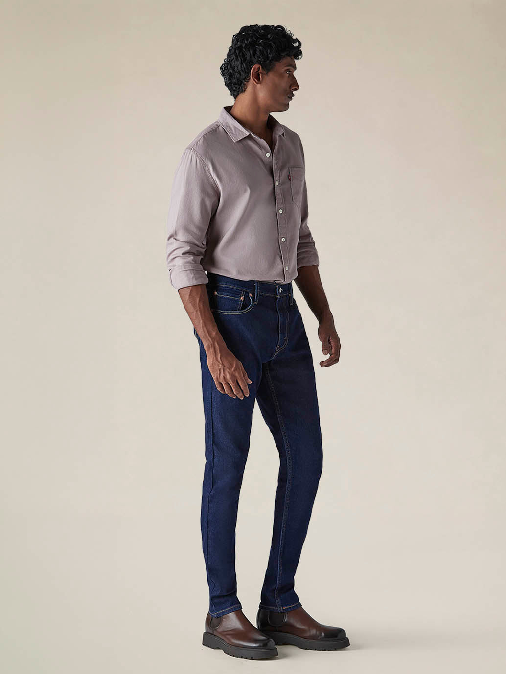 Mens 512 Mid Rise Slim Tapered Fit Cotton Stretch Blend Jeans - Side View