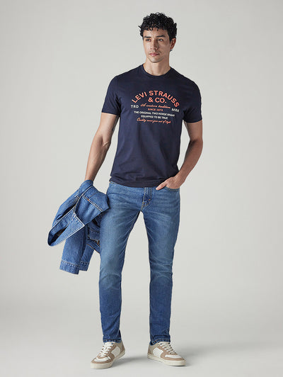 Men's 512 Dark Indigo Slim Tapered Fit Mid Rise Jeans