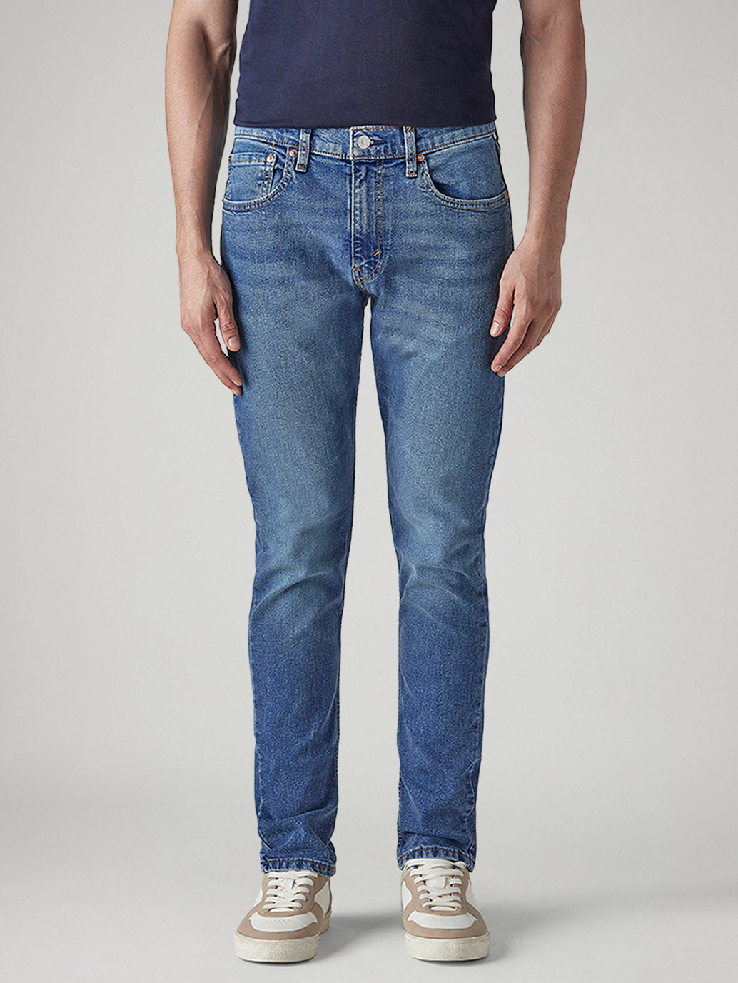 Men's 512 Dark Indigo Slim Tapered Fit Mid Rise Jeans - Front View