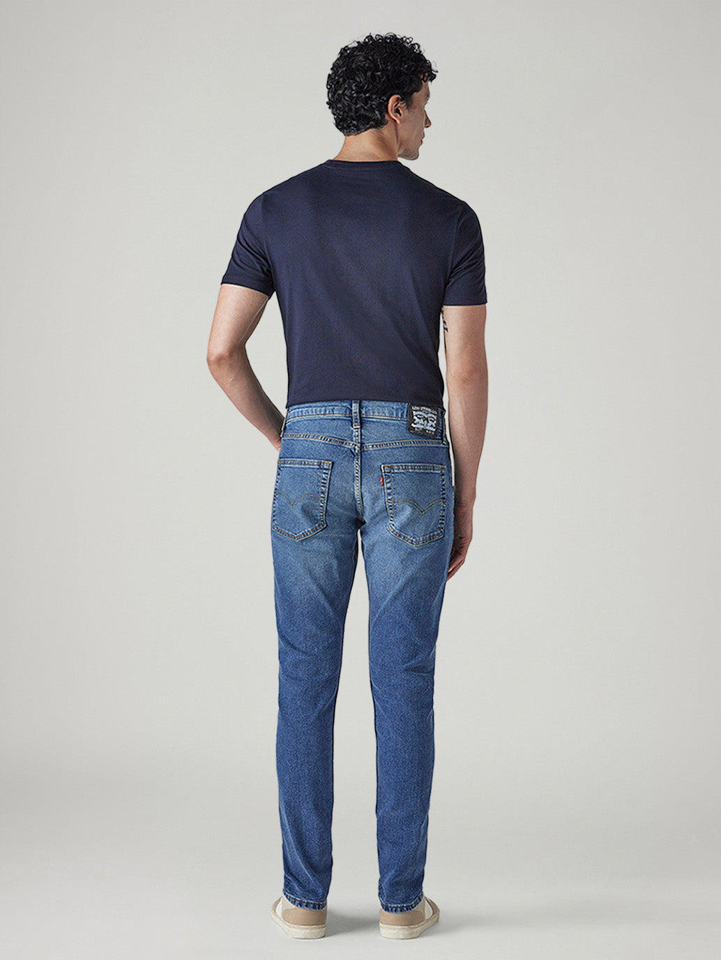 Men's 512 Dark Indigo Slim Tapered Fit Mid Rise Jeans - Back View