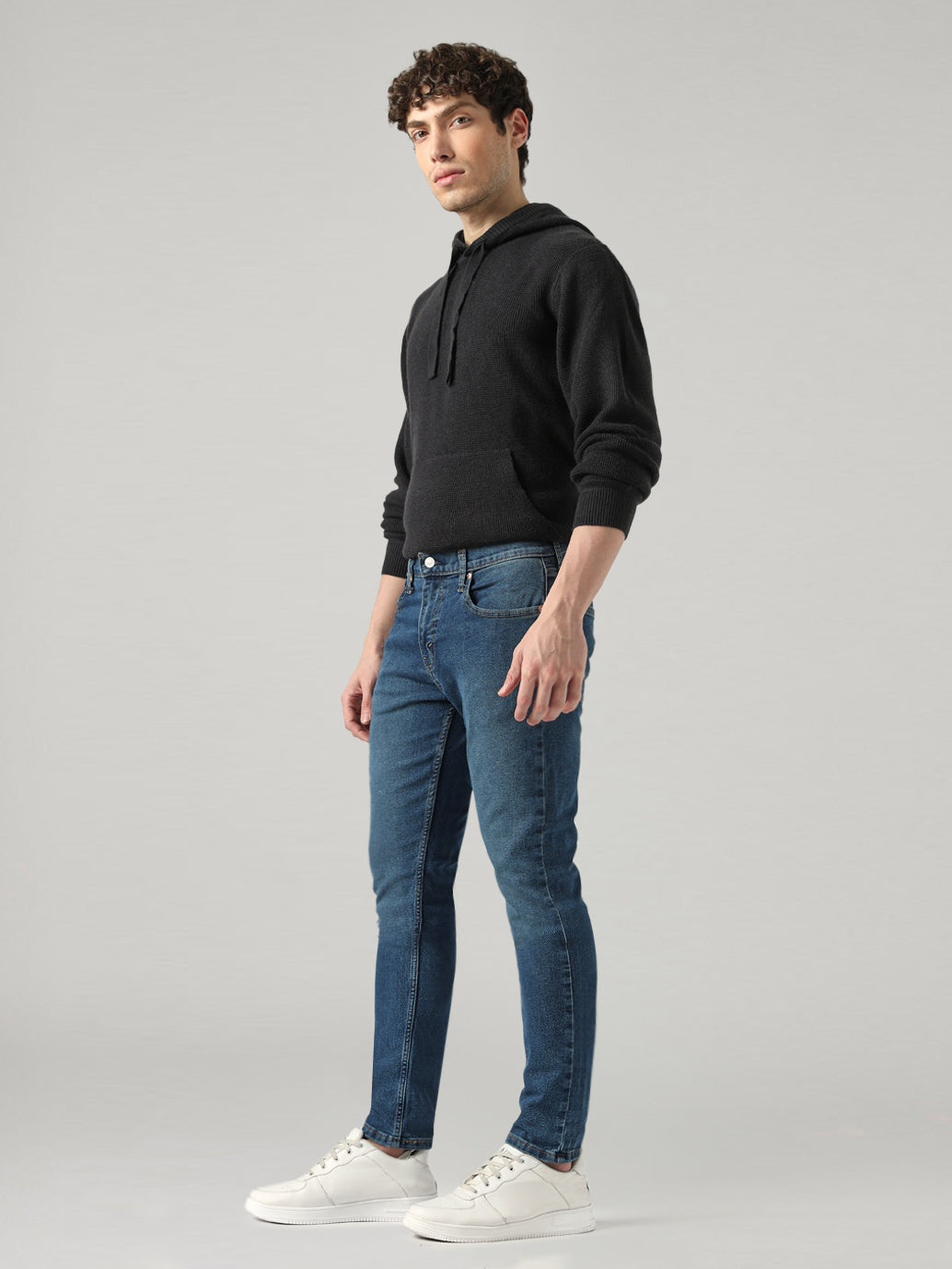 Men's 512 Blue Slim Tapered Fit Mid Rise Jeans - Side View