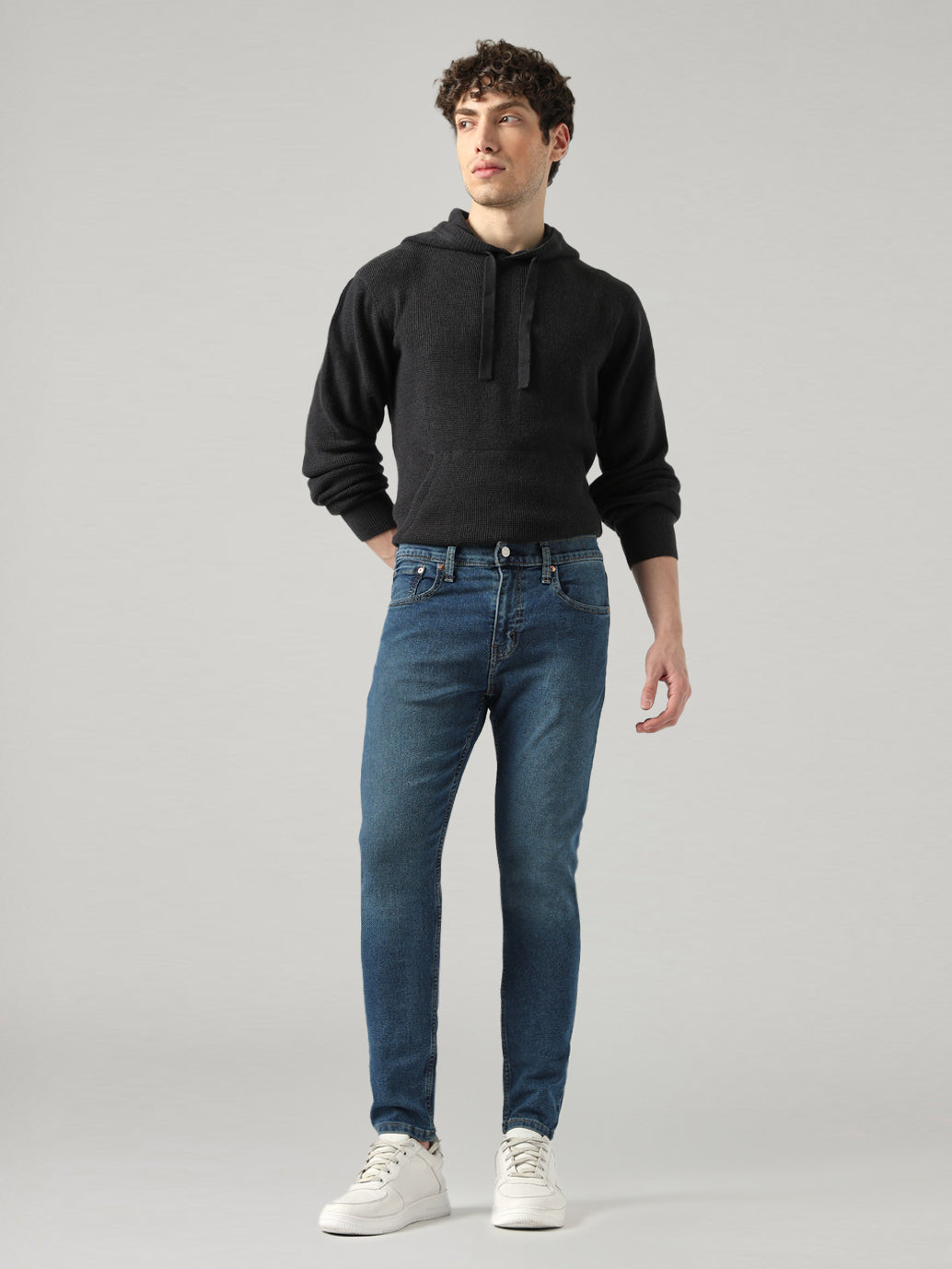 Men's 512 Blue Slim Tapered Fit Mid Rise Jeans - Front View