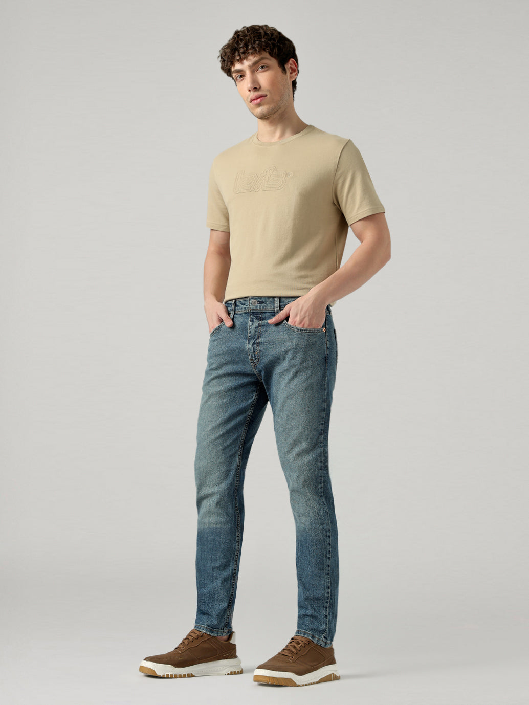 Men's 512 Blue Slim Tapered Fit Mid Rise Jeans
